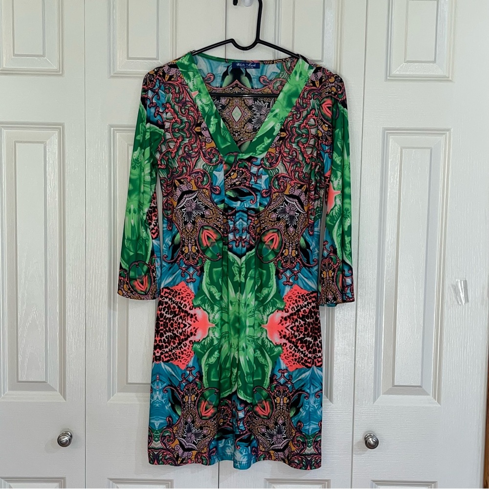Women’s White Mark Couture Mini Dress Collection Size Medium 70s Vibe